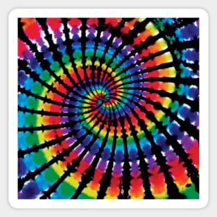 Rainbow Spiral Tie Dye Sticker